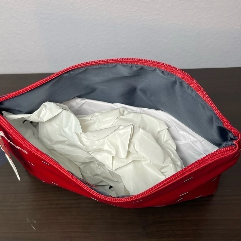 Tommy Hilfiger Red Large Red Cosmetic Bag Pouch (LV15)